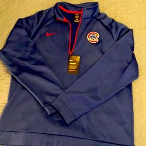 Nike Chicago Cubs Long Sleeve Zip Therma DriFit XL